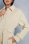 MissPap Wool Look Belted Midi Trench Coat thumbnail 2
