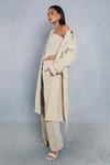 MissPap Wool Look Belted Midi Trench Coat thumbnail 4