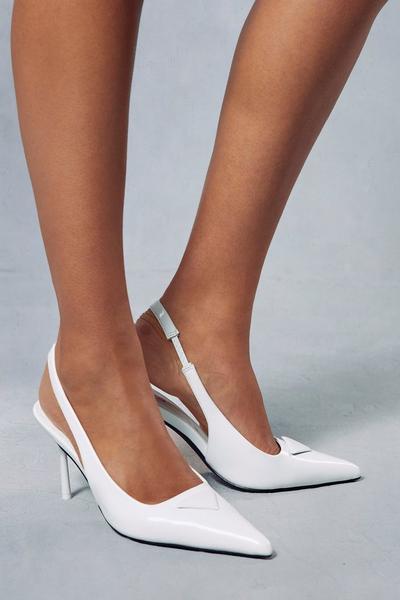 Patent Slingback Pointed Heels