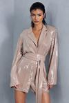 MissPap Premium Sequin Belted Shirt Dress thumbnail 6