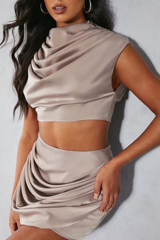 Two piece ruched co-ord dress ||Women stylish fabulous summer party and  casual wear Two piece dress set