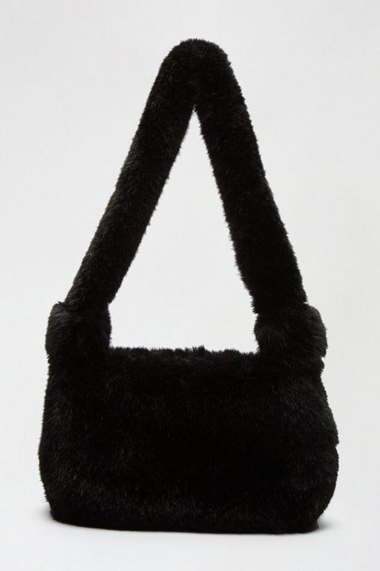 Dorothy Perkins Black Faux Fur Bag 2