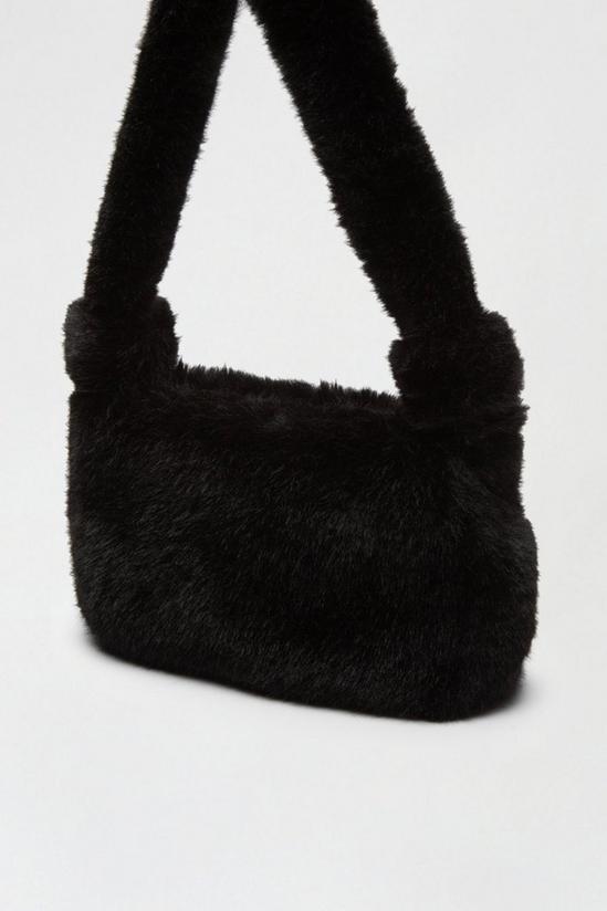 Dorothy Perkins Black Faux Fur Bag 3