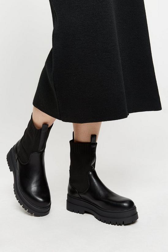 Dorothy Perkins Mars Knitted Chunky Chelsea Boots 3