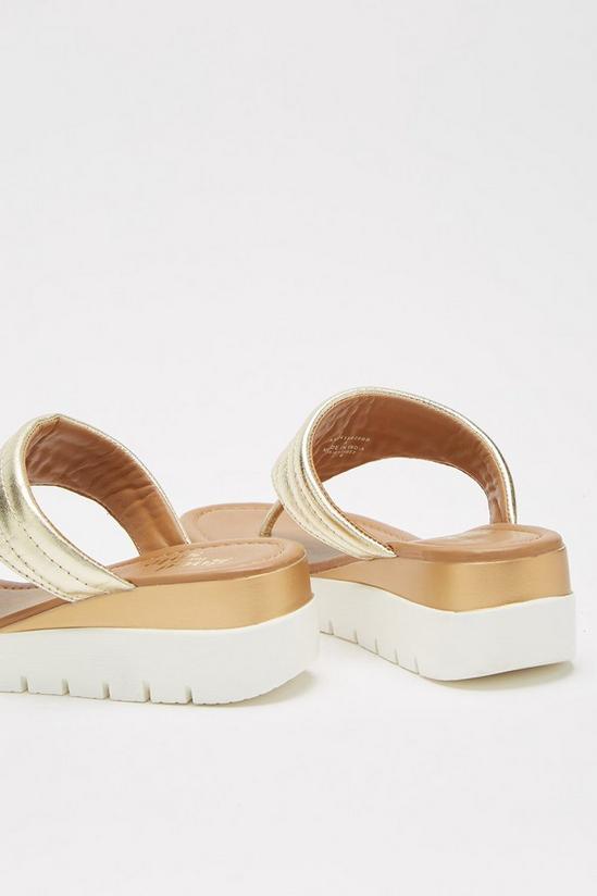 Good For the Sole Good For The Sole: Hayley Leather Wide Fit Wedge Sandal 4