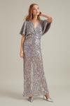 Dorothy Perkins Silver Sequin Maxi Dress thumbnail 2