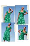 Dorothy Perkins Kitty Green Floral Button Through Fit Flare Midi Dress thumbnail 1