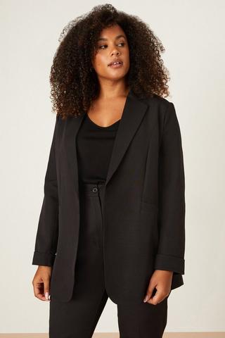 Soft Jersey Drape Pants + Black Cropped Blazer - Extra Petite