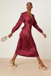 Dorothy Perkins Tall Satin Long Sleeve Midi Dress thumbnail 2