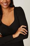 Dorothy Perkins Cora Long Sleeve Black Midi Dress thumbnail 4