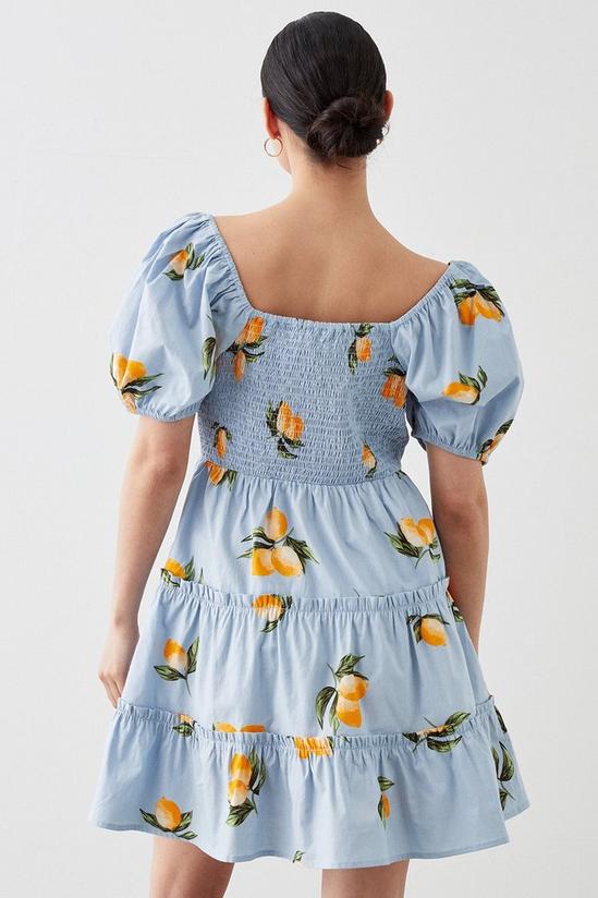 Dorothy Perkins Petite Lemon Print Ruffle Mini Dress 3