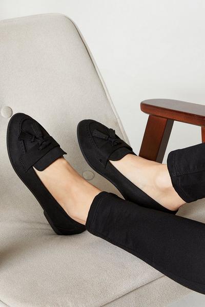 Wide Fit Lennie Tassel Loafers
