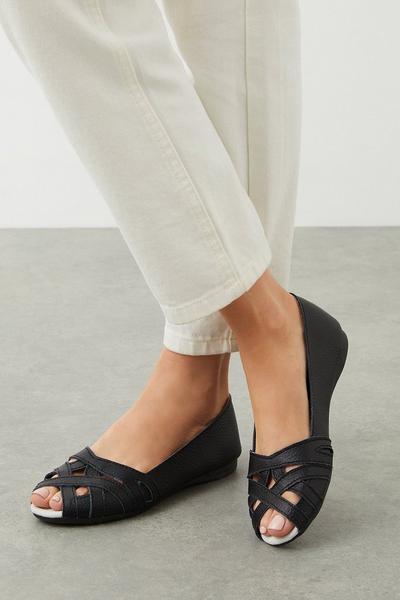 Good For The Sole: Leather Layla Woven Pump