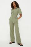 Dorothy Perkins Tall Belted Button Down Jumpsuit thumbnail 1