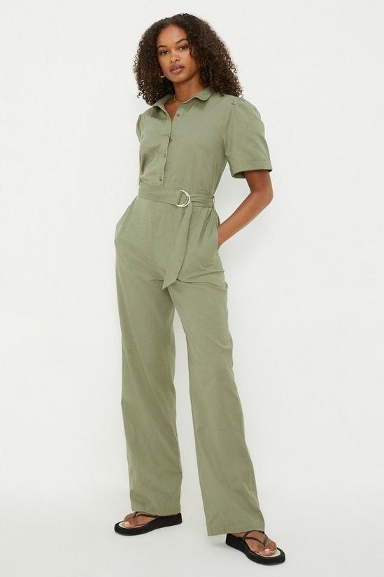 Dorothy Perkins Tall Belted Button Down Jumpsuit 1