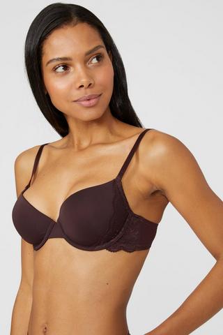 Product Smooth Lace T-shirt Bra chocolate