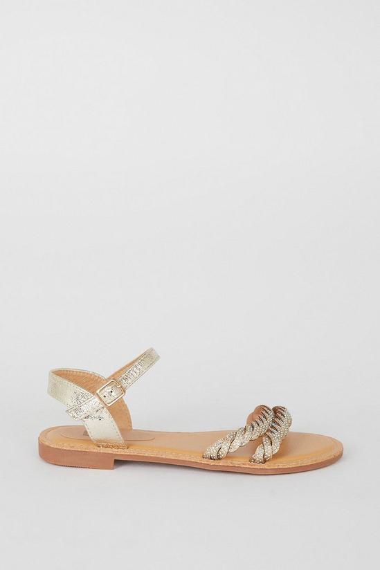 Dorothy Perkins Flavia Sparkly Flat Sandals 2