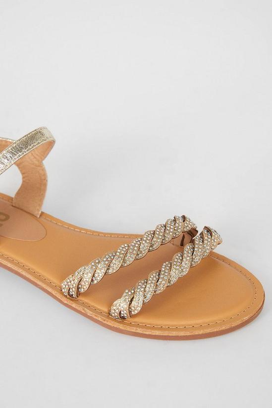 Dorothy Perkins Flavia Sparkly Flat Sandals 4