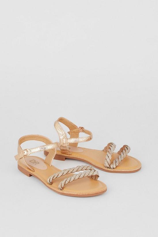 Dorothy Perkins Flavia Sparkly Flat Sandals 3
