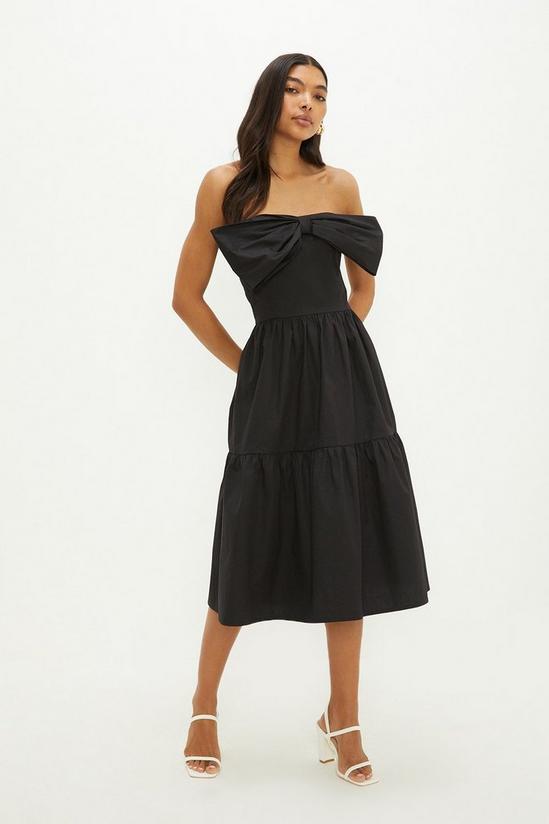 Dorothy Perkins Bow Front Tiered Midi Dress 1