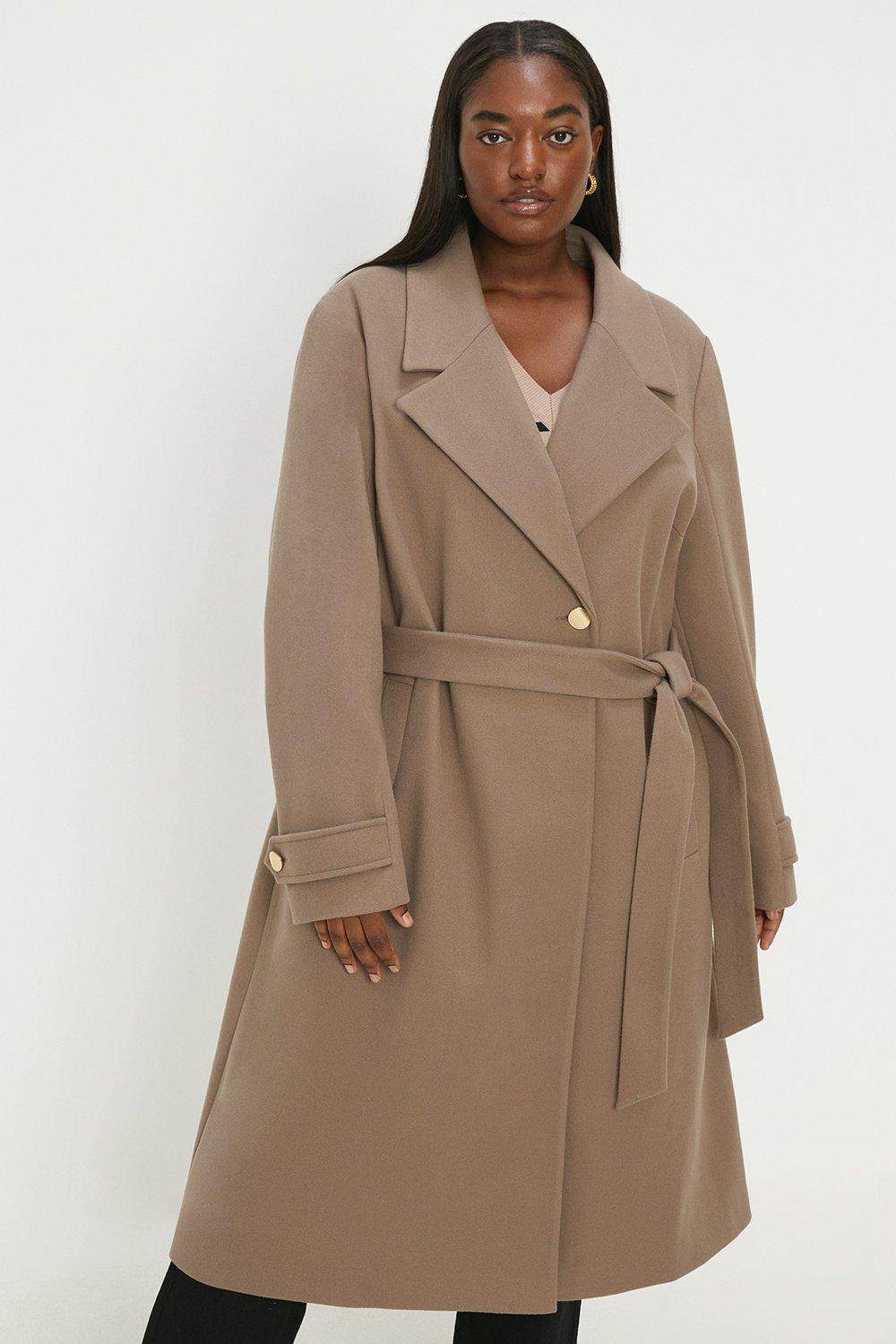 Jackets & Coats | Curve Longline Belted Coat | Dorothy Perkins