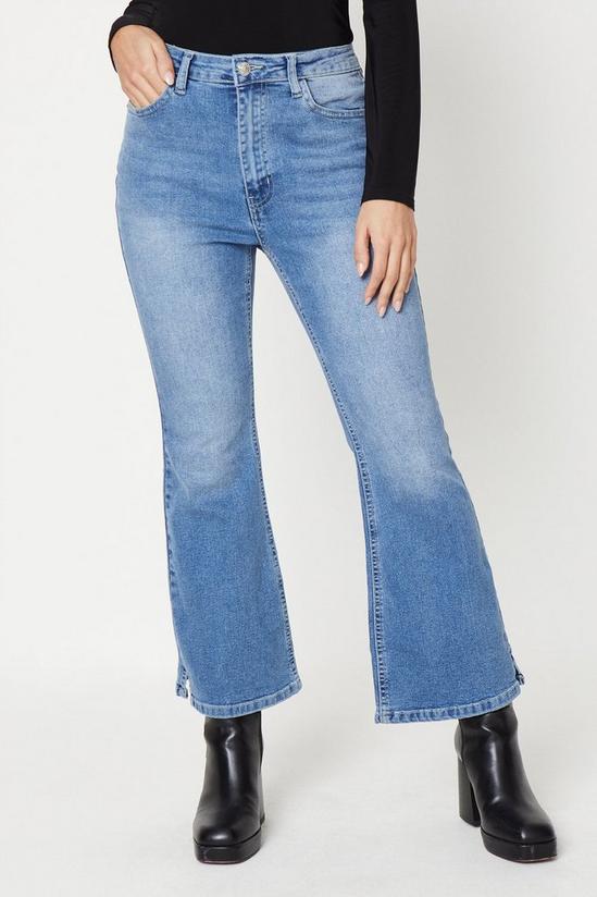 Dorothy Perkins Petite Side Split Stretch Flared Jeans 2