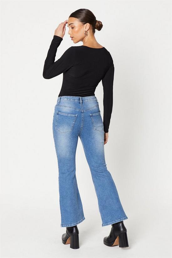Dorothy Perkins Petite Side Split Stretch Flared Jeans 3