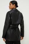 Dorothy Perkins Faux Leather Short Trench Coat thumbnail 4