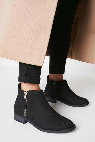 Madrid Zip Up Ankle Boots