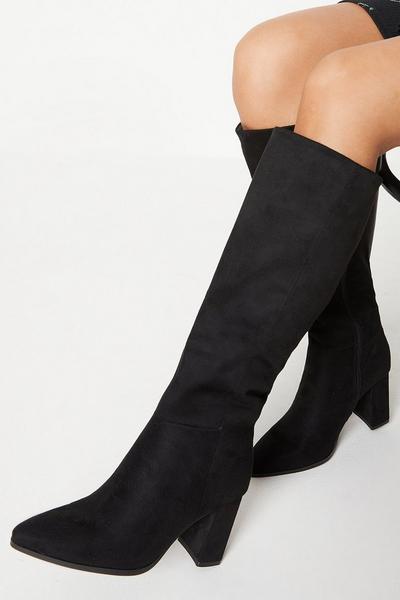 Wide Fit Kimmy Heeled Knee High Boots