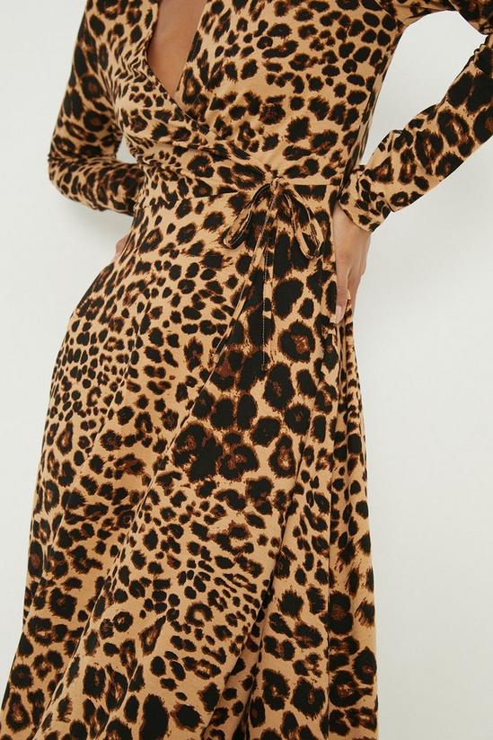 Dorothy Perkins Leopard Wrap Midi Dress 2