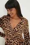 Dorothy Perkins Leopard Wrap Midi Dress thumbnail 3