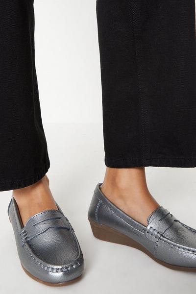 Good For The Sole: Niamh Wide Fit Leather Comfort Loafers