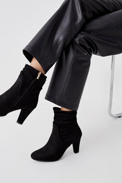 Ally Ruched Heeled Boots