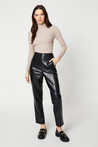 Womens Trousers Faux Leather Trousers