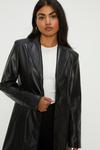 Dorothy Perkins Faux Leather Longline Fitted Coat thumbnail 2