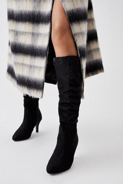 Principles: Krista Rouched Medium Heel Pointed Knee Boots