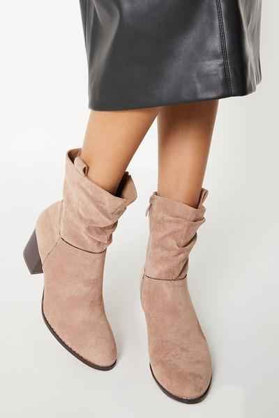 Mertle Rouched Calf Boots