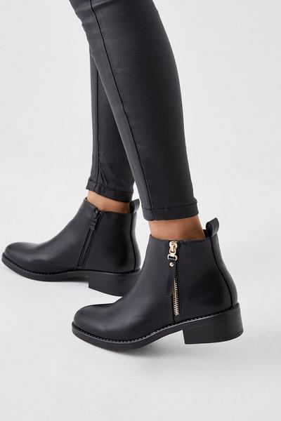 Myla Zip Ankle Boots