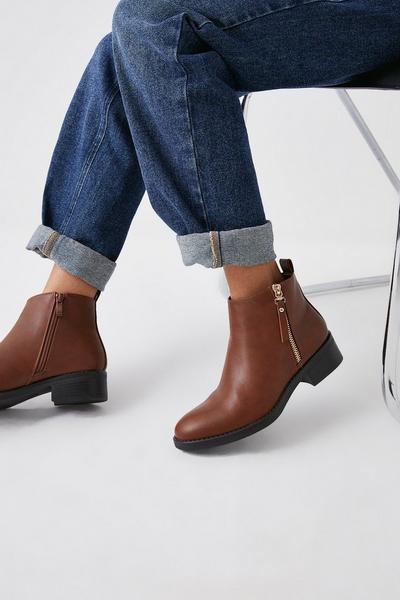 Myla Zip Ankle Boots