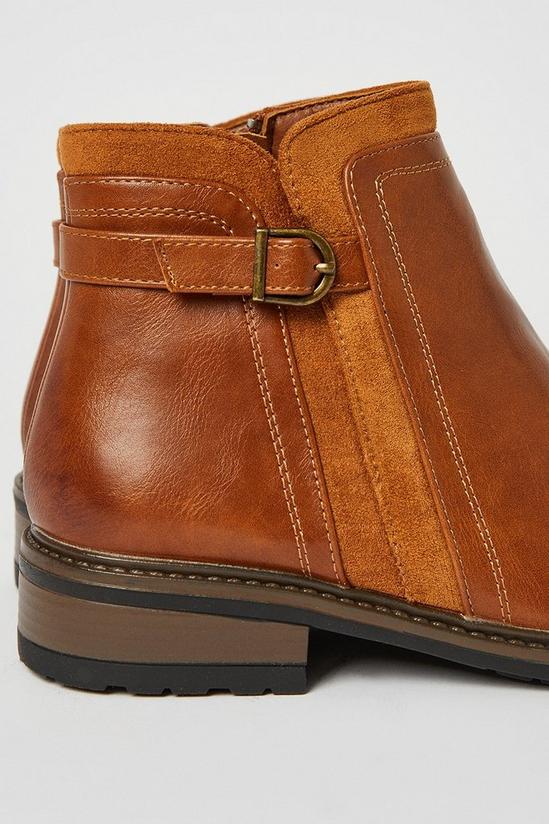 Good For the Sole Good For The Sole: Wide Fit Mia Mixed Material Ankle Boots 4