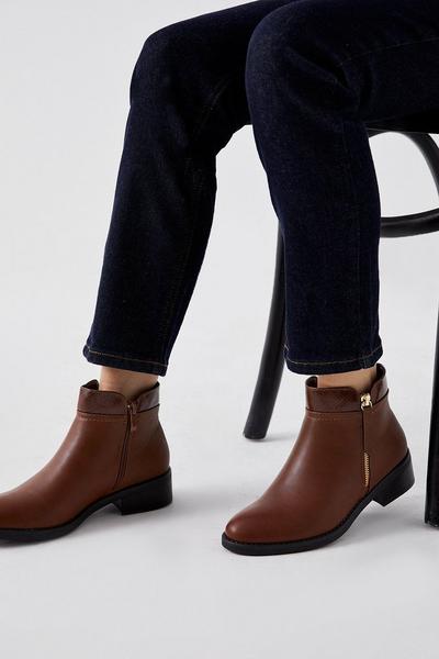 Good For The Sole: Mira Material Mix Zip Ankle Boots