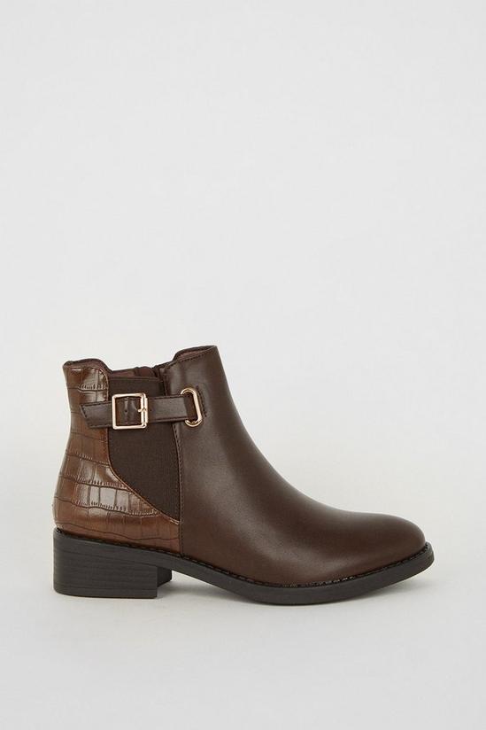Good For the Sole Good For The Sole: Marlie Buckle Strap Elastic Ankle Boots 2
