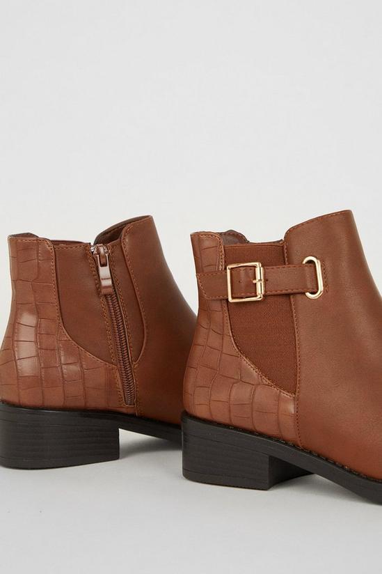 Good For the Sole Good For The Sole: Marlie Buckle Strap Elastic Ankle Boots 4