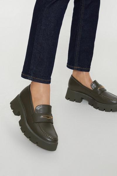Faith: Noelle Metal Detail Chunky Loafers