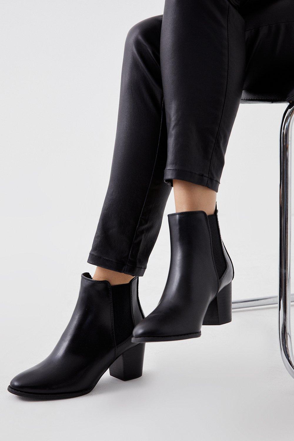 Boots | Mia Block Heel Ankle Boots | Dorothy Perkins