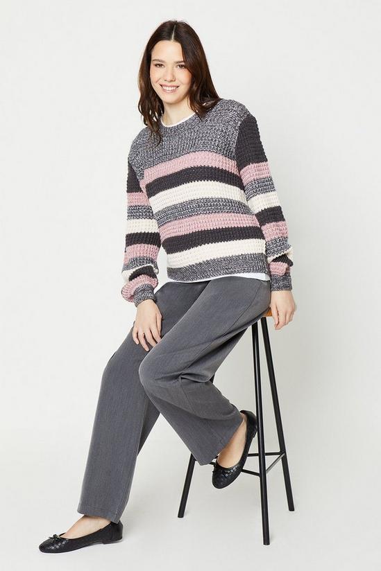 Dorothy Perkins Long Sleeve Multi Stripe Knitted Jumper 2