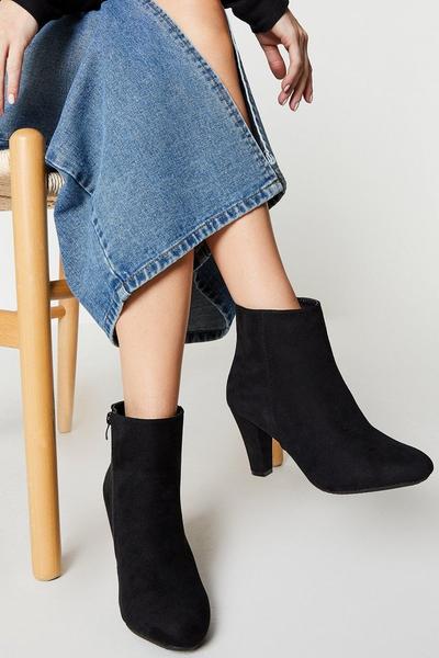 Amy Mid Block Heel Ankle Boots