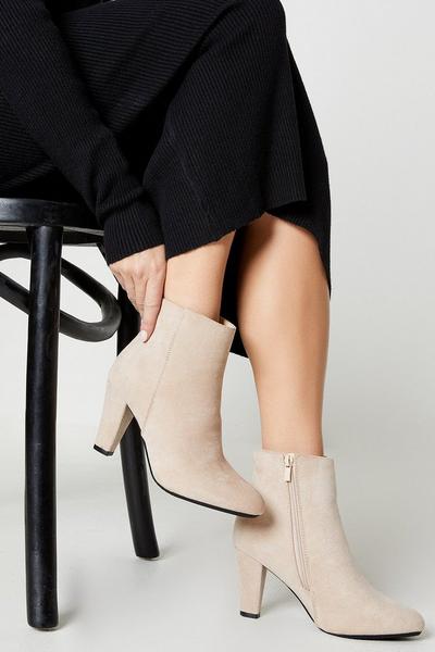 Amy Mid Block Heel Ankle Boots