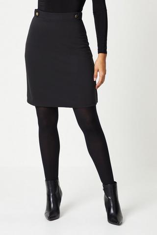 M&Co Black Ponte Pencil Skirt